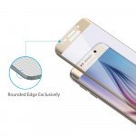 Wholesale Samsung Galaxy S6 Edge Tempered Glass Full Screen Protector (Glass Champagne Gold Clear)